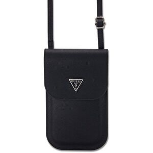 Guess PU Grained Triangle Logo Telefontáska, fekete kép