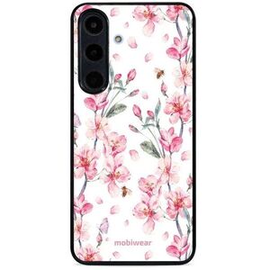 Mobiwear Glossy, fényes tok, Samsung Galaxy S25 FE, rózsaszín virágok kép