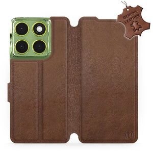 Mobiwear Flip Motorola Moto G06 power barna bőrtok kép