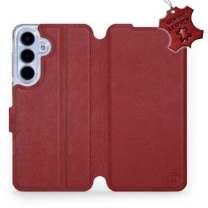 Mobiwear Flip Samsung Galaxy S25 FE piros bőrtok kép