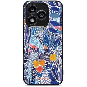 Mobiwear Glossy Honor 400 Lite fényes tok - kék virágos kép