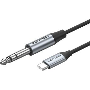 Vention USB-C Male to 6.35MM Male with DAC Audio Cable 1M, Gray kép