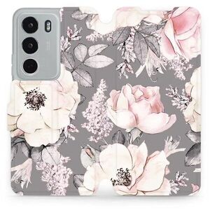 Mobiwear Flip Realme C71 virágok tok kép