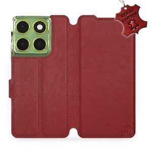 Mobiwear Flip Motorola Moto G06 power piros bőrtok kép