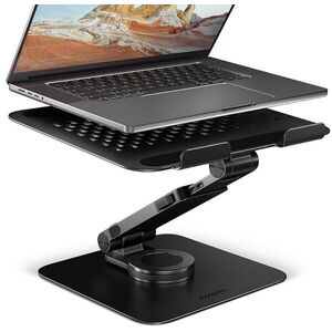 AXAGON STND-LRB 10-17, 3" Laptop állvány, alumínium, állítható magasság és dőlésszög, forgatható, fekete kép