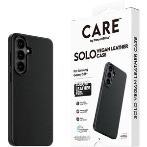 PanzerGlass CARE Samsung Galaxy S26+ SOLO Qi fekete vegánbőr tok kép