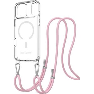 AlzaGuard Luxe Detach Lanyard Case Compatible with MagSafe iPhone 17 Pro Max rózsaszín tok kép