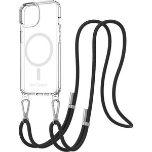 AlzaGuard Luxe Detach Lanyard Case Compatible with MagSafe for iPhone 13 fekete tok kép