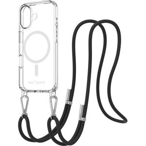 AlzaGuard Luxe Detach Lanyard Case Compatible with MagSafe iPhone 17 fekete tok kép