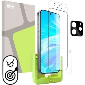 Tempered Glass Protector, Xiaomi Redmi Note 14 5G (önfelhelyező applikátor keret) + védőüveg kamerához kép