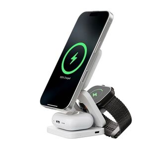Kuxiu X55 3in1 Foldable Magnetic Wireless Charging Station, White kép