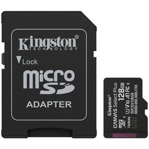 Kingston MicroSDXC 128GB Canvas Select Plus Gen 3 + SD adapter kép