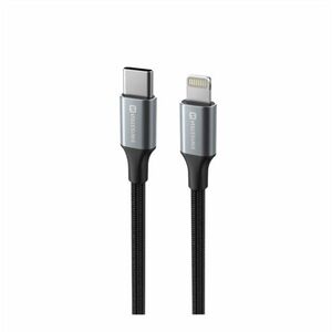 Swissten Textile II USB-C to Lightning 1, 5m, fekete kép