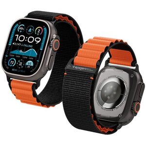 Spigen Fabric Band (hook) Apple Watch 49mm / 46mm / 45mm / 44mm - Black Orange kép