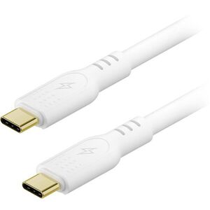 AlzaPower SilkCore USB-C to USB-C 3.2 Gen 2, 240 W, 2 m, fehér kép