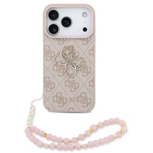 Guess PU 4G Metal Logo Strap iPhone 17 Pro rózsaszín tok kép