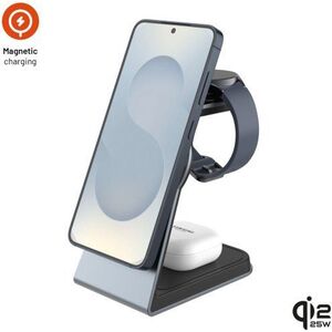 FIXED MagPowerstation Alu for Samsung MagSafe Qi2.2 25W+5W+2W space gray kép