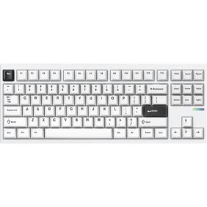 MCHOSE GX87 Ultra Aluminum Custom QMK/VIA Mechanical Vintage White Switch kép