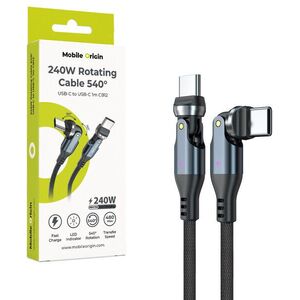 Mobile Origin 240W Rotating Cable 540° USB-C to USB-C 1m CB12 kép