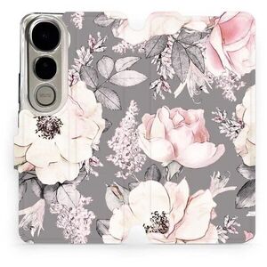 Mobiwear Flip Vivo V50 Lite virágok tok kép