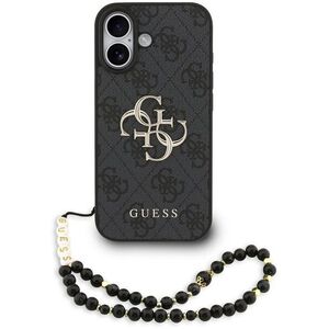 Guess PU 4G Metal Logo Strap iPhone 17 fekete tok kép