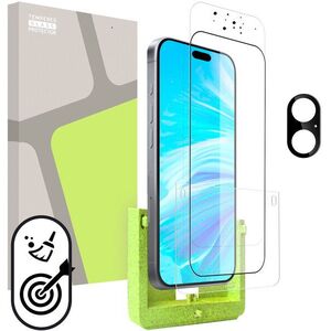 Tempered Glass Protector, iPhone 17 modellhez (önfelhelyező applikátor keret) + védőüveg kamerához kép