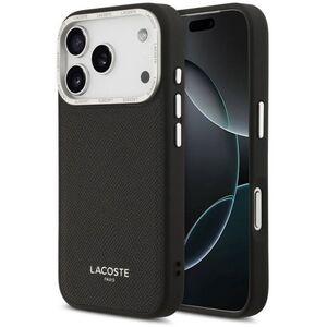 Lacoste PU Leather Champs Elysees MagSafe iPhone 17 Pro Black tok kép