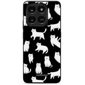 Mobiwear Glossy Honor X7d / Honor 400 Smart 5G fehér cicák fényes tok kép