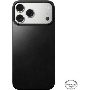 Nomad Magnetic Leather Back Black (Horween) iPhone 17 Pro Max MagSafe tok kép