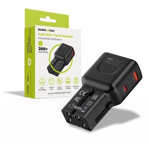 Mobile Origin GaN 35W Travel Adapter, EU/US/UK/AU PW25 Black kép