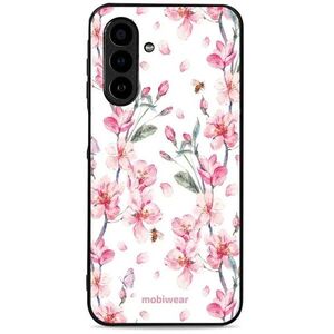 Mobiwear Glossy Samsung Galaxy A17 / A17 5G rózsaszín virágok fényes tok kép