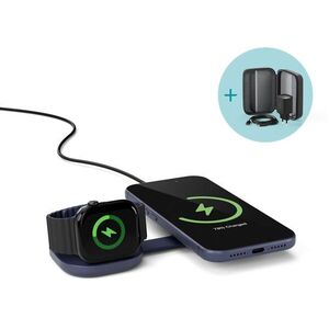 Epico UltraBase Qi2 25W 2in1 Fold fém Mag+ vezeték nélküli töltő EF35 - Sötétkék kép
