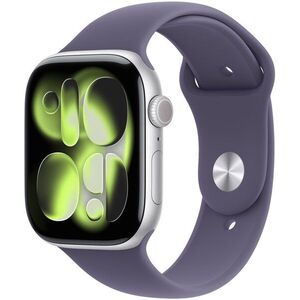 Apple Watch Series 11 Cellular 42mm Ezüst alumínium tok Ködös Lila sportszíjjal - M/L kép