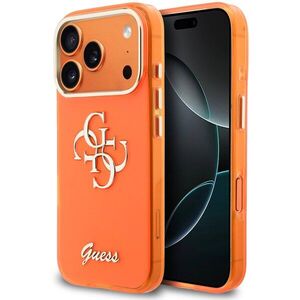 Guess IML 4G Script Metal Logo, hátlapi, iPhone 17 Pro, Orange kép