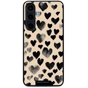 Mobiwear Glossy Samsung Galaxy S25 FE fekete szívecskék fényes tok kép