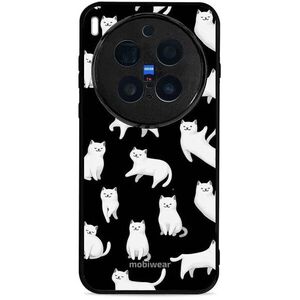 Mobiwear Glossy Vivo X300 Pro fehér cicák fényes tok kép