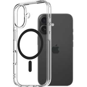 AlzaGuard Crystal Clear TPU Case Compatible with Magsafe iPhone 16 fekete tok kép