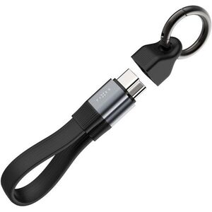 FIXED Clip Cable USB-C/USB-C karabinerrel 3.2 Gen 2 10Gb/s 4K60Hz PD 240W fekete kép