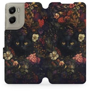 Mobiwear Flip Motorola Edge 70 fekete macska tok kép
