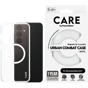 PanzerGlass CARE Urban Samsung Galaxy S24+ Qi átlátszó-fehér tok - 1 év sárgulás elleni garancia kép