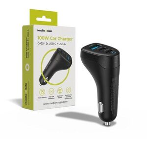 Mobile Origin 100W Car Charger CA25 2× USB-C + USB-A kép