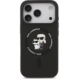 Karl Lagerfeld Liquid Karl and Choupette iPhone Air fekete szilikon MagSafe tok kép