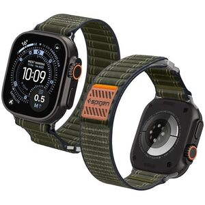 Spigen Fabric Band Hook And Loop Apple Watch 49mm / 46mm / 45mm / 44mm szíj - zöld kép