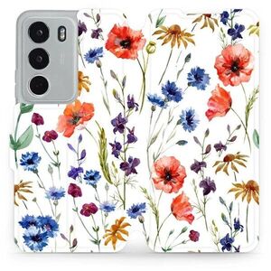 Mobiwear Flip Realme C71 virágok tok kép