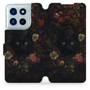 Mobiwear Flip Motorola Moto G56 5G fekete macska tok kép