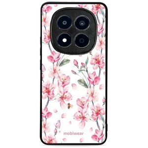 Mobiwear Glossy Xiaomi Redmi Note 15 Pro+ 5G rózsaszín virágok fényes tok kép