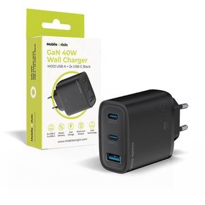 Mobile Origin GaN 40W Wall Charger MO13 Black 1 USB-A + 2 USB-C kép