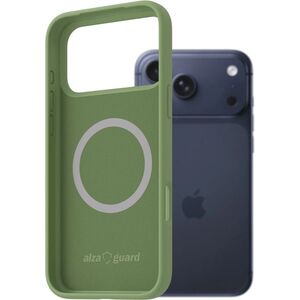 AlzaGuard iPhone 17 Pro Max zöld szilikon Magsafe tok kép