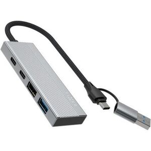 FIXED HUB Port 4in1, USB-A adapter, Space Gray kép