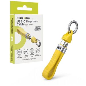 Mobile Origin 240W 40Gbps 8K USB-C Keychain Cable CB17 Yellow kép